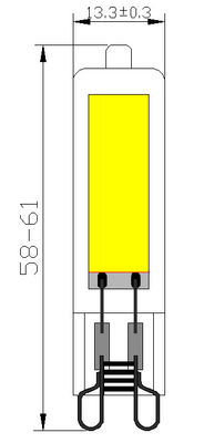 KACA PENUH G9 3W LED BULB 120lm / w 2700K FML-003